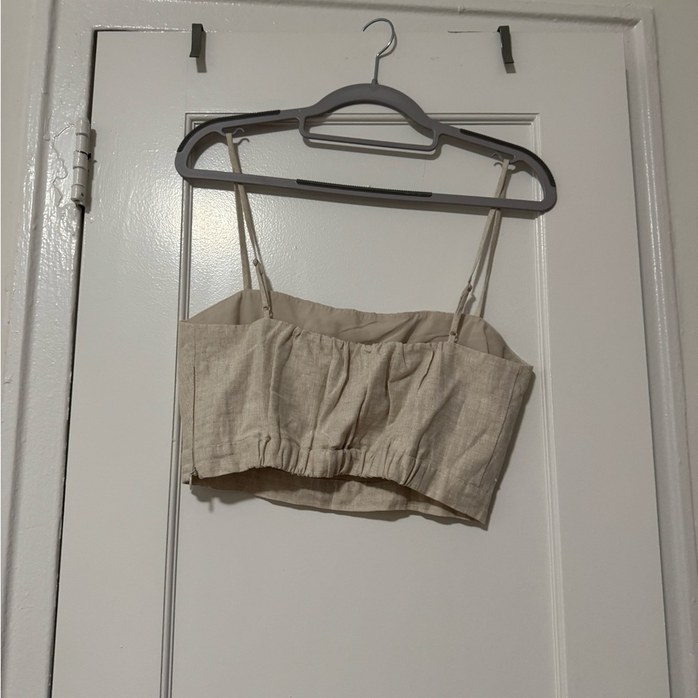 Worn Once Wayf Matching Set Layne Linen - Crop To… - image 4